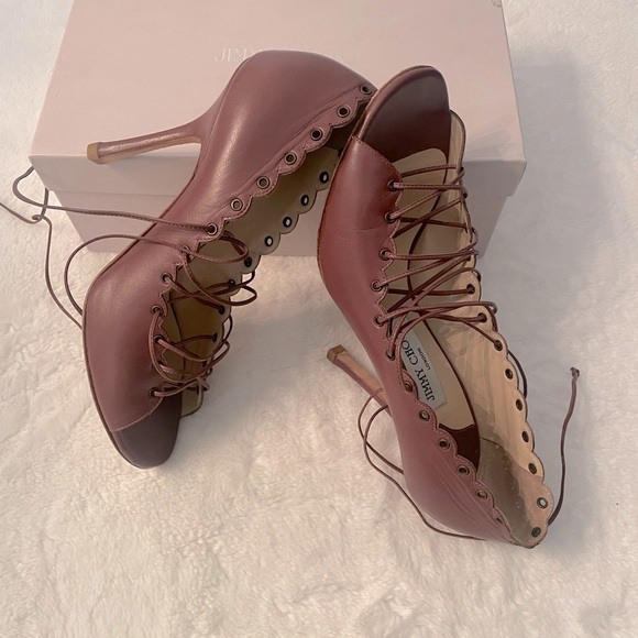 Preowned Jimmy Choo Heather Lace up Open Toe Sandals - Picture 4 of 6